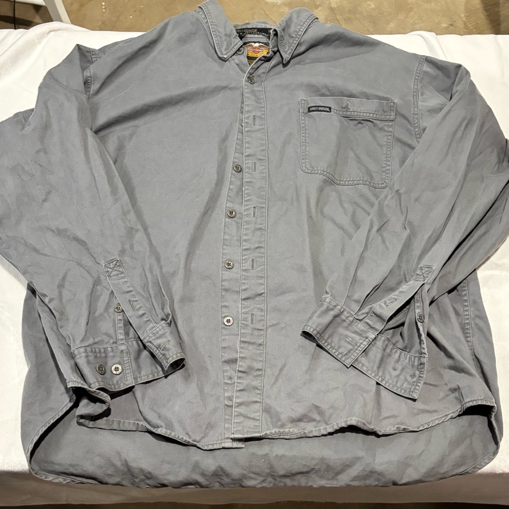 Grey Harley button front shirt xxxlarge